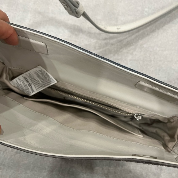 Banana Republic Snakeskin Embossed Split Cow Leather Crossbody Bag NWOT - Picture 9 of 15